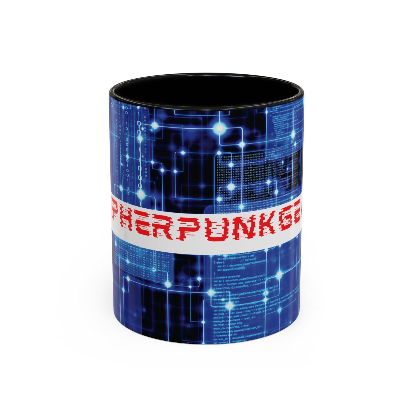 Cypherpunkgear logo Accent Mug by cypherpunkgear – cypherpunkgear.com | Cypherpunk Merch