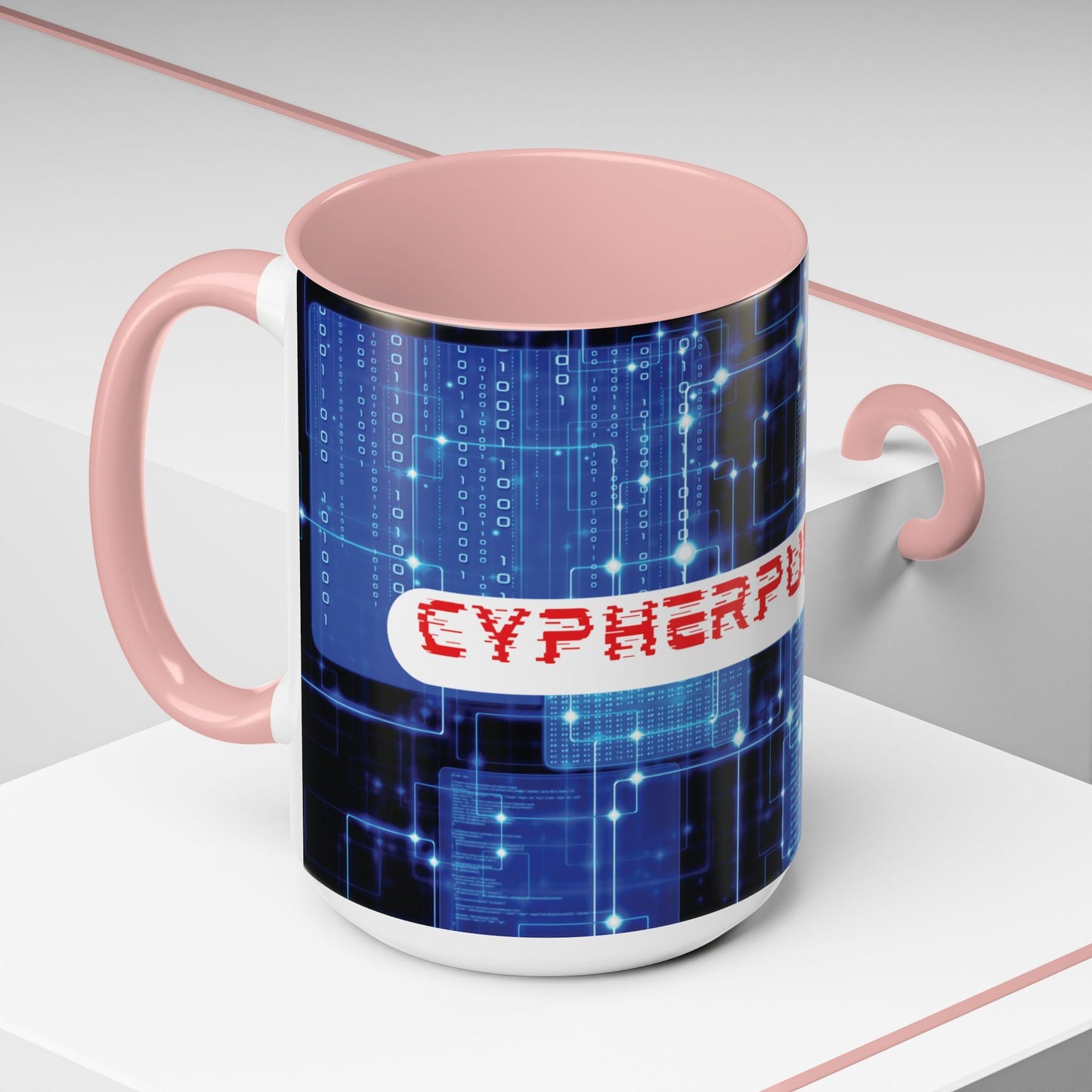 Cypherpunkgear logo Accent Mug by cypherpunkgear – cypherpunkgear.com | Cypherpunk Merch
