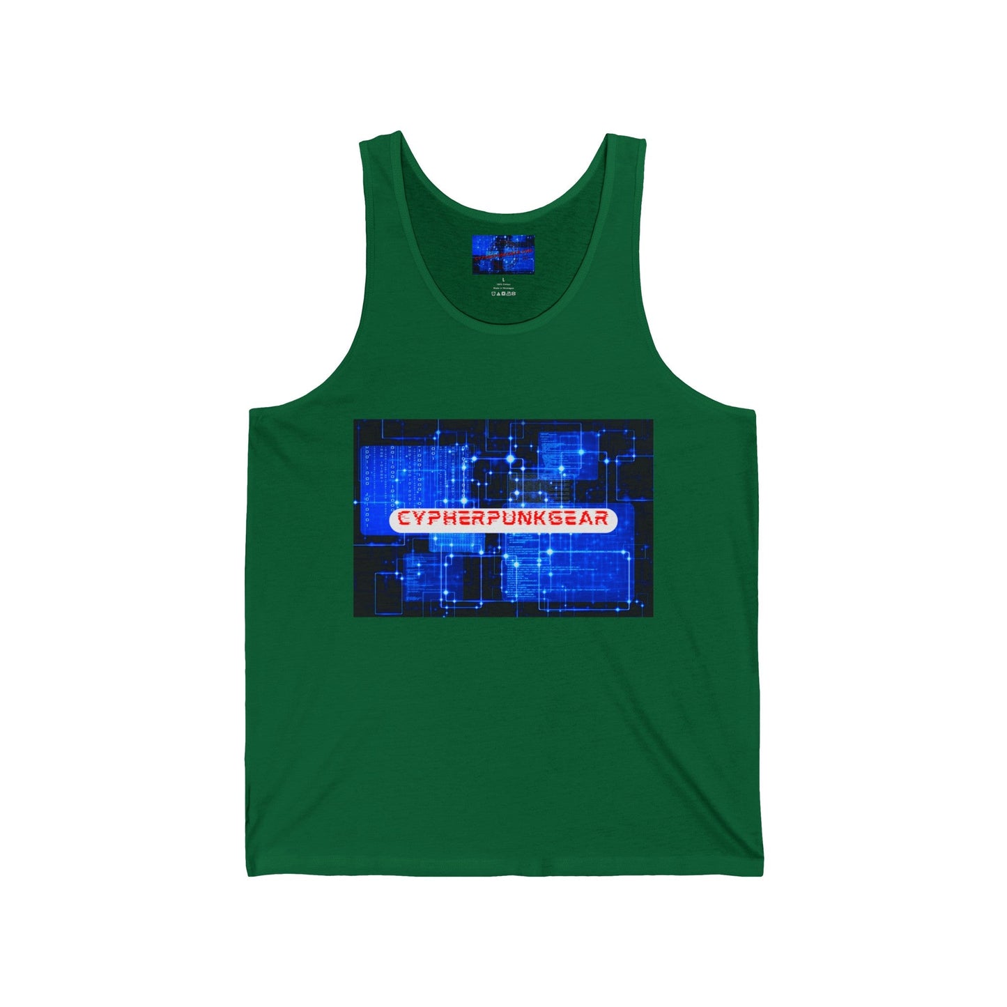 Cypherpunkgear logo Unisex Jersey Tank Top by cypherpunkgear – cypherpunkgear.com | Cypherpunk Merch