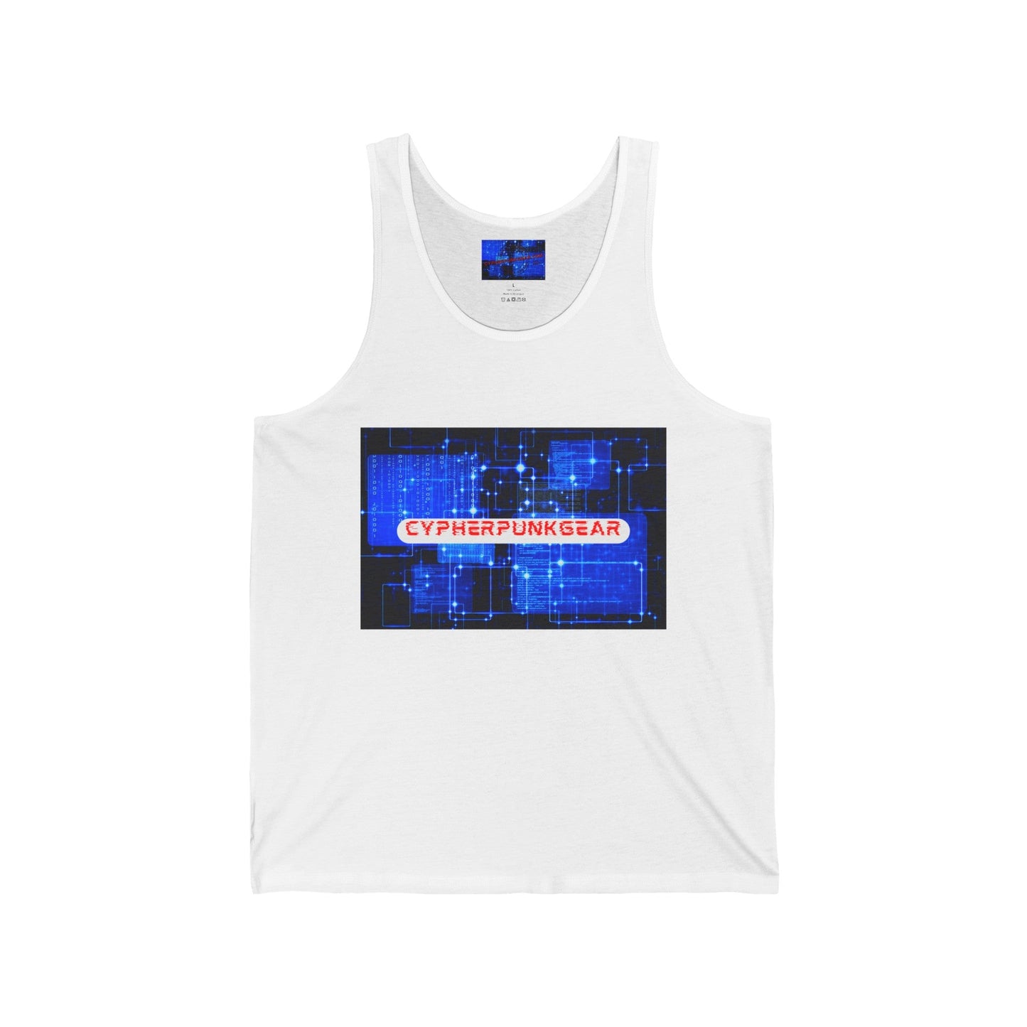 Cypherpunkgear logo Unisex Jersey Tank Top by cypherpunkgear – cypherpunkgear.com | Cypherpunk Merch