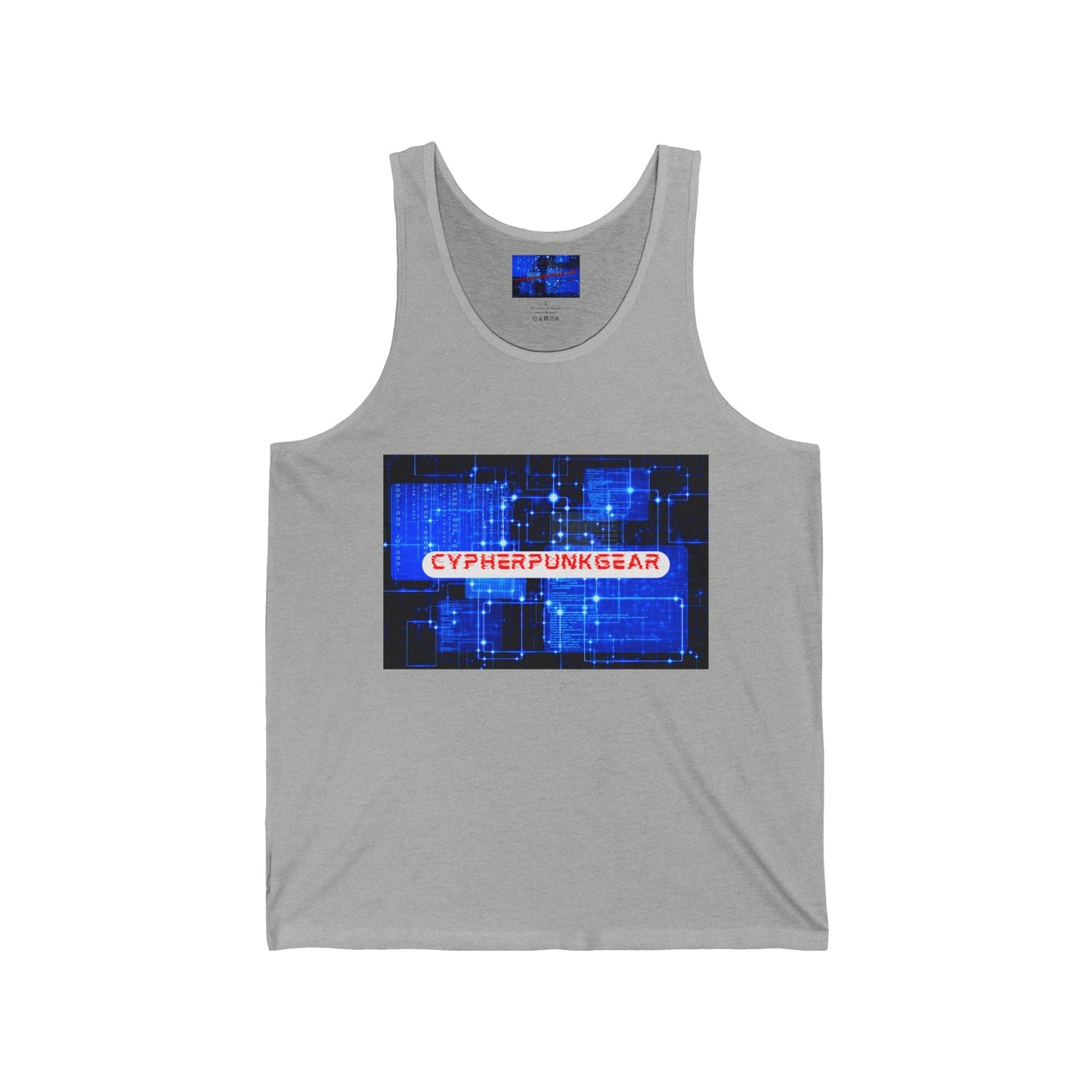 Cypherpunkgear logo Unisex Jersey Tank Top by cypherpunkgear – cypherpunkgear.com | Cypherpunk Merch