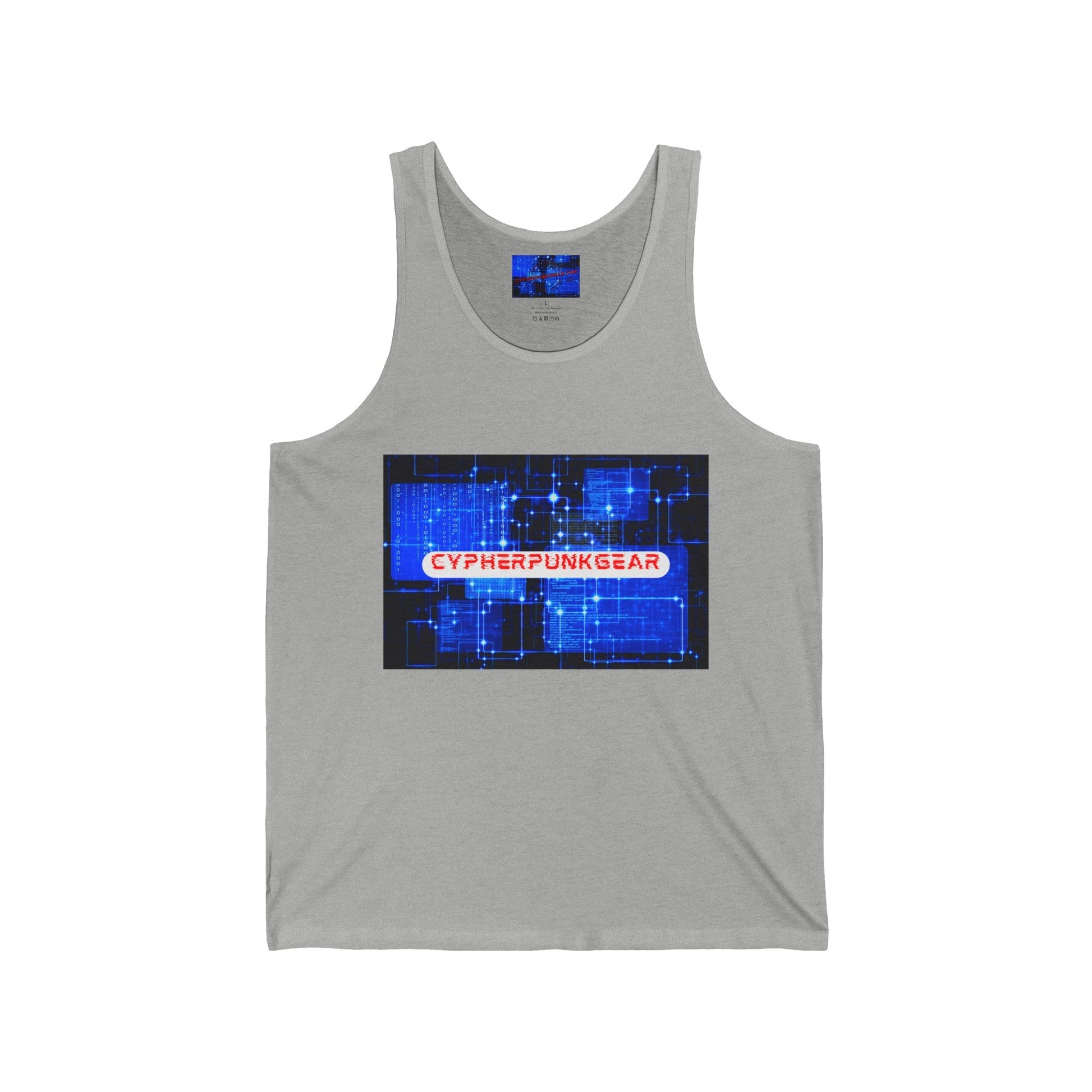 Cypherpunkgear logo Unisex Jersey Tank Top by cypherpunkgear – cypherpunkgear.com | Cypherpunk Merch