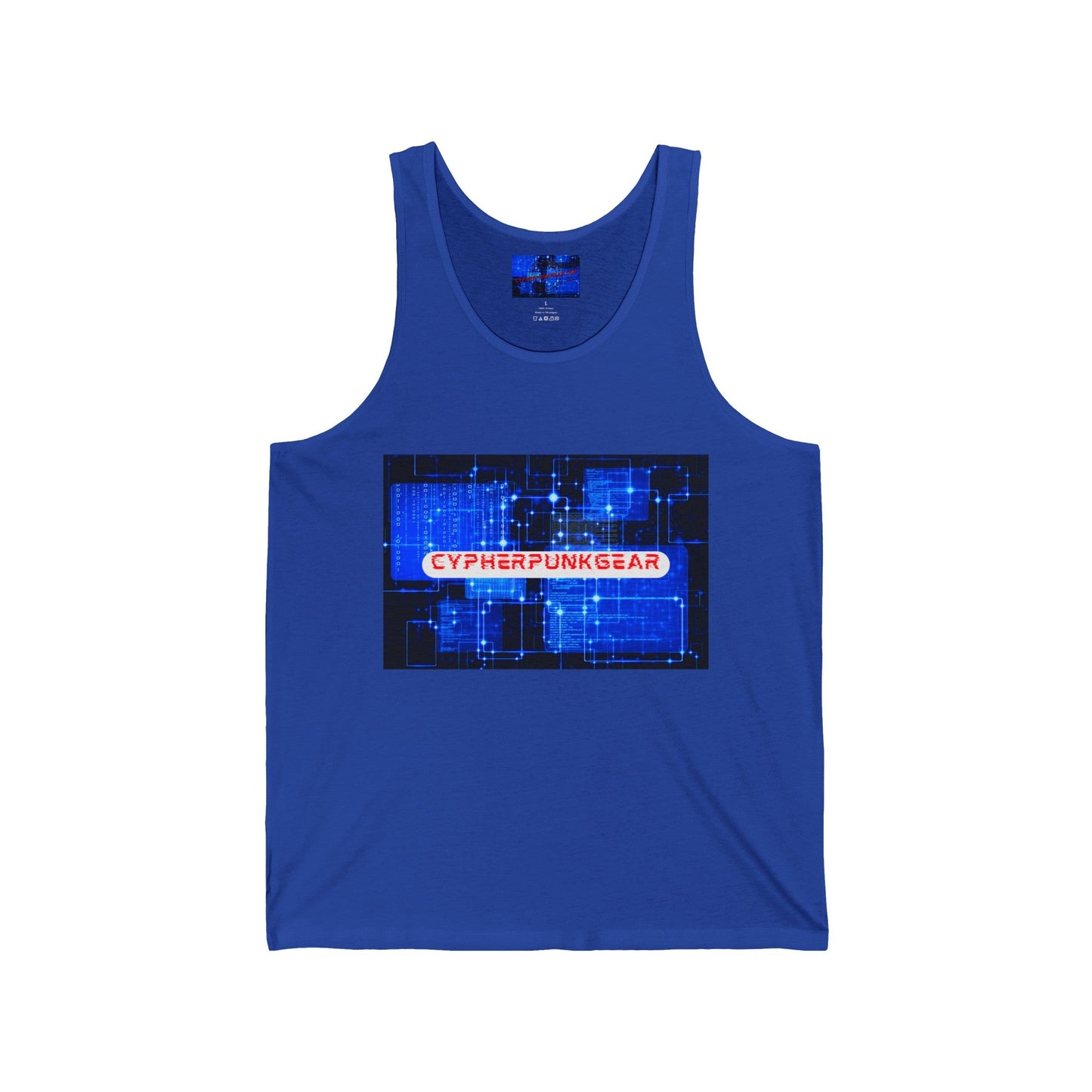 Cypherpunkgear logo Unisex Jersey Tank Top by cypherpunkgear – cypherpunkgear.com | Cypherpunk Merch