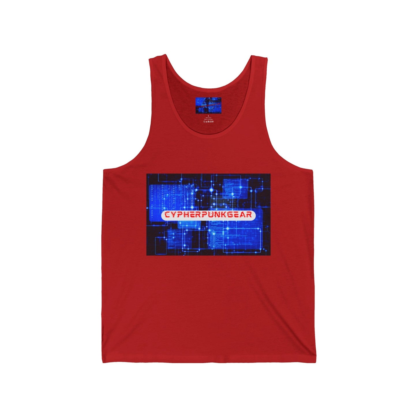 Cypherpunkgear logo Unisex Jersey Tank Top by cypherpunkgear – cypherpunkgear.com | Cypherpunk Merch