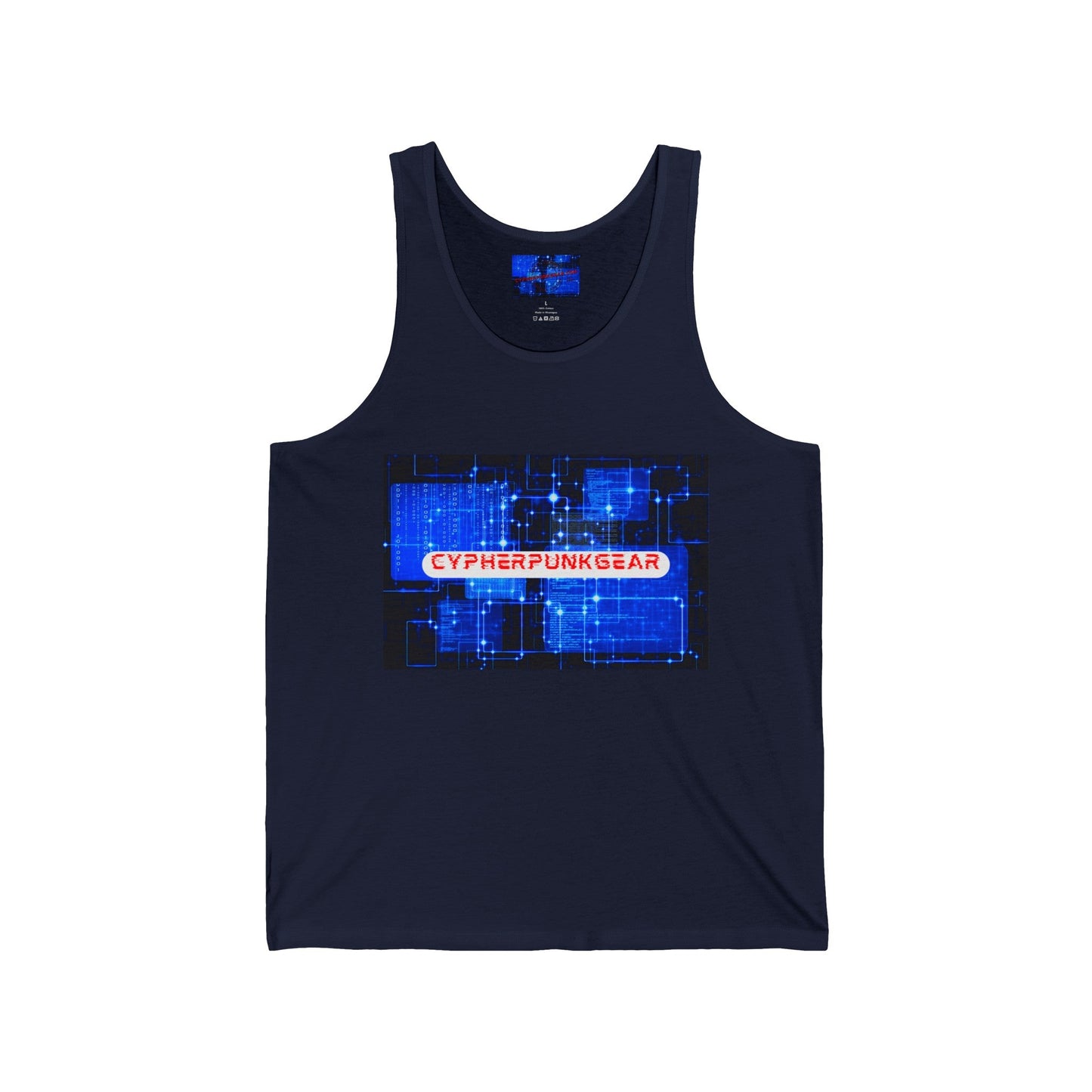 Cypherpunkgear logo Unisex Jersey Tank Top by cypherpunkgear – cypherpunkgear.com | Cypherpunk Merch