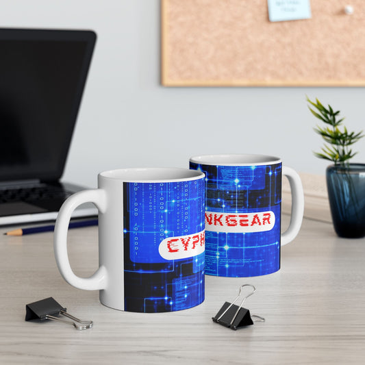 Cypherpunkgear logo White Mug by cypherpunkgear – cypherpunkgear.com | Cypherpunk Merch