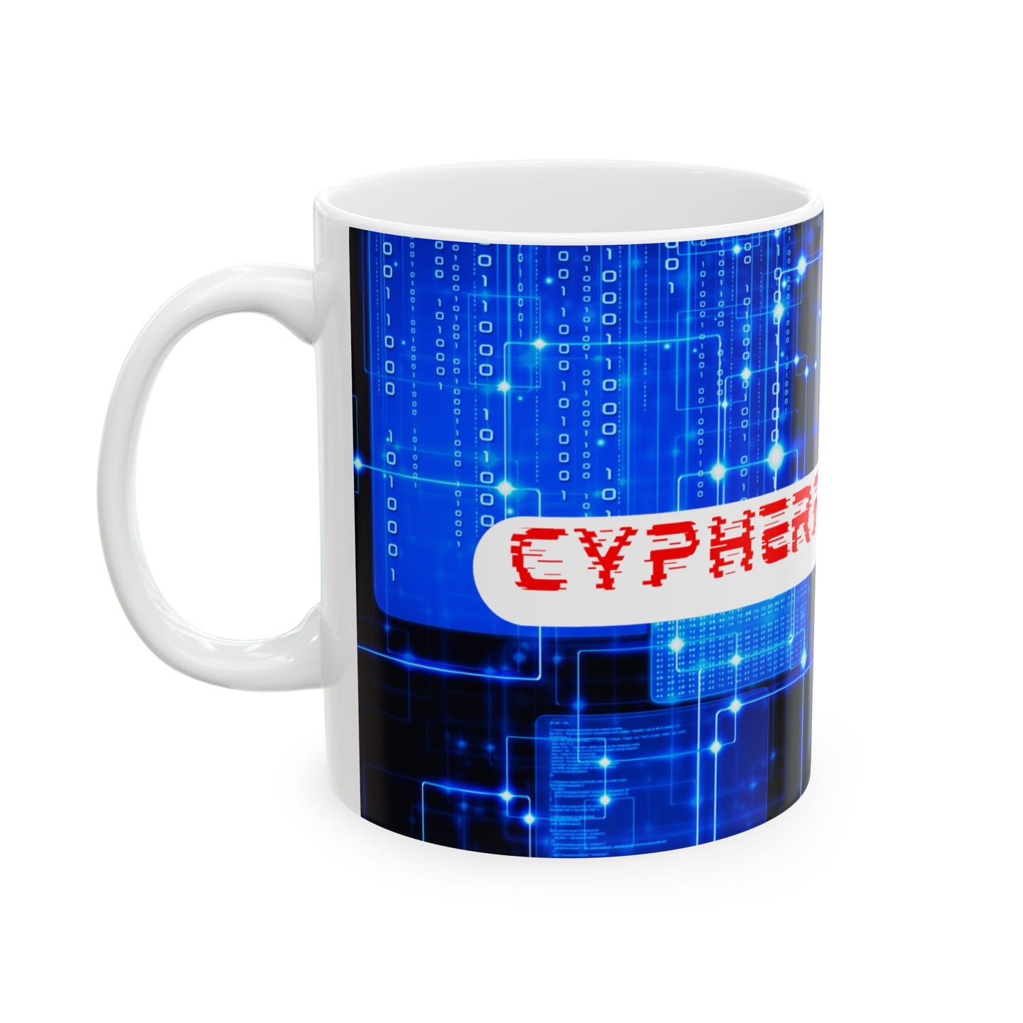 Cypherpunkgear logo White Mug by cypherpunkgear – cypherpunkgear.com | Cypherpunk Merch