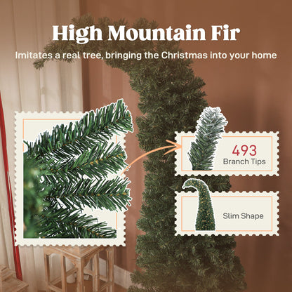 6 Ft Prelit Bent Top Christmas Tree