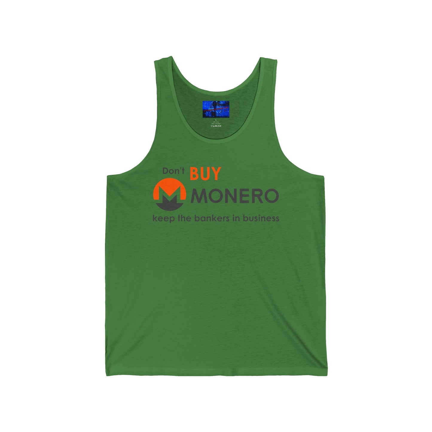 Don't buy Monero (XMR) Unisex Jersey Tank Top by cypherpunkgear – cypherpunkgear.com | Cypherpunk Merch