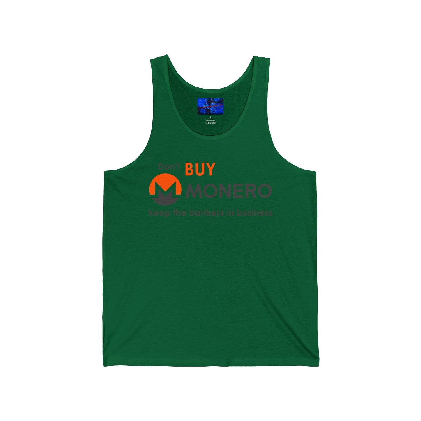 Don't buy Monero (XMR) Unisex Jersey Tank Top by cypherpunkgear – cypherpunkgear.com | Cypherpunk Merch