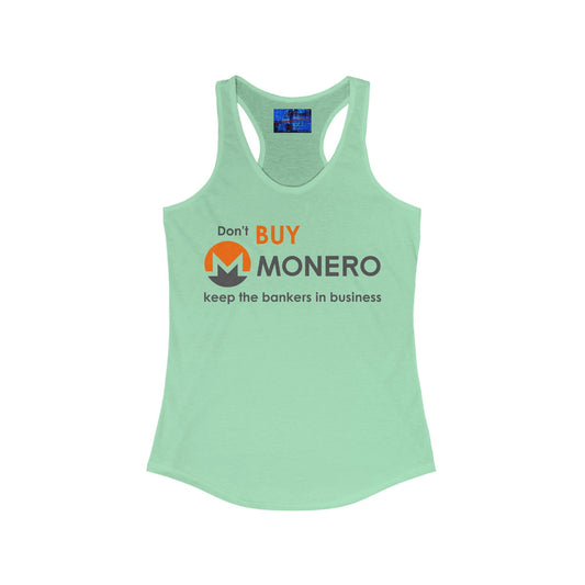 Don't buy Monero (XMR) Women's Racerback Tank Top by cypherpunkgear – cypherpunkgear.com | Cypherpunk Merch