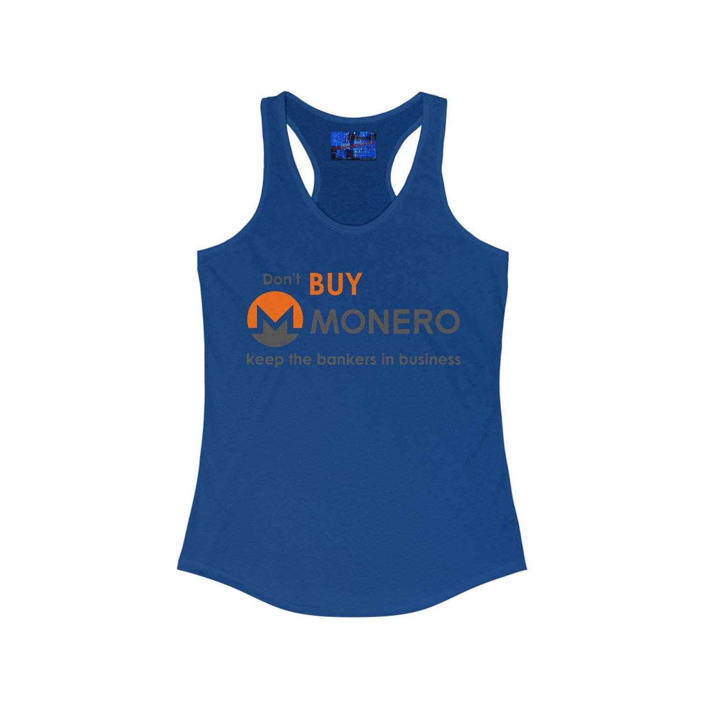Don't buy Monero (XMR) Women's Racerback Tank Top by cypherpunkgear – cypherpunkgear.com | Cypherpunk Merch