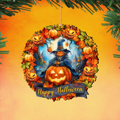 Happy Halloween Wreath Ornaments by G. Debrekht  - Halloween Decor - 8652821
