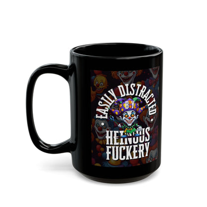 Easily Distracted by Heinous Fuckery Little Jincs Black Mug by cypherpunkgear – cypherpunkgear.com | Cypherpunk Merch