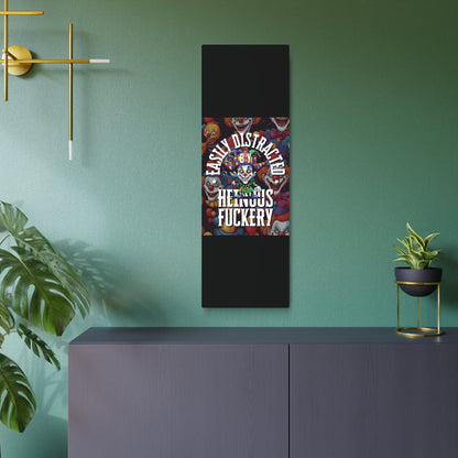 Easily Distracted by Heinous Fuckery Little Jincs Metal Art Sign by cypherpunkgear – cypherpunkgear.com | Cypherpunk Merch