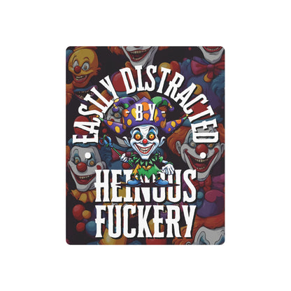 Easily Distracted by Heinous Fuckery Little Jincs Metal Art Sign by cypherpunkgear – cypherpunkgear.com | Cypherpunk Merch