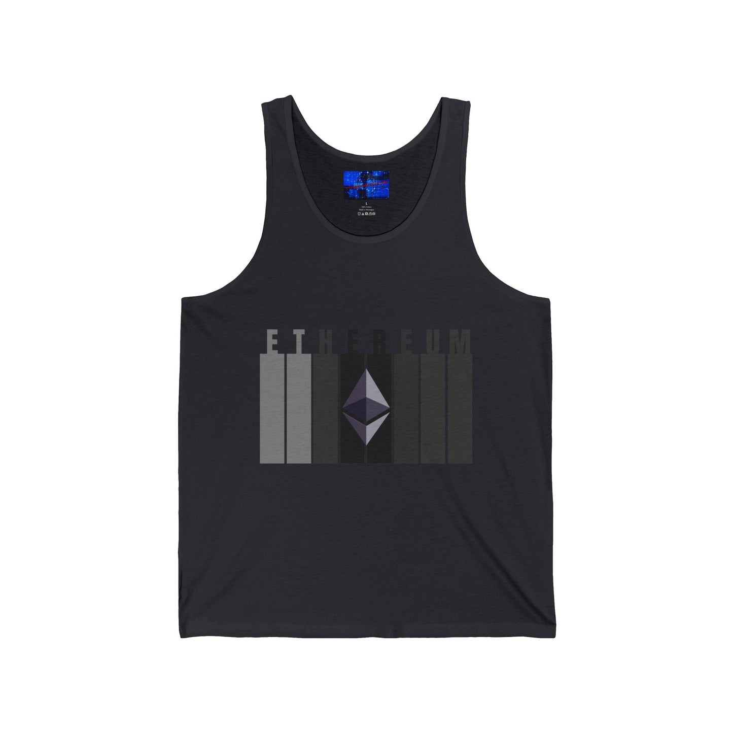 Ethereum (ETH) Unisex Jersey Tank Top by cypherpunkgear – cypherpunkgear.com | Cypherpunk Merch