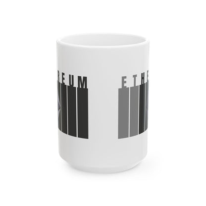 Ethereum (ETH) White Mug by cypherpunkgear – cypherpunkgear.com | Cypherpunk Merch