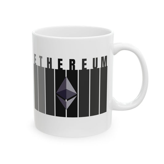 Ethereum (ETH) White Mug by cypherpunkgear – cypherpunkgear.com | Cypherpunk Merch