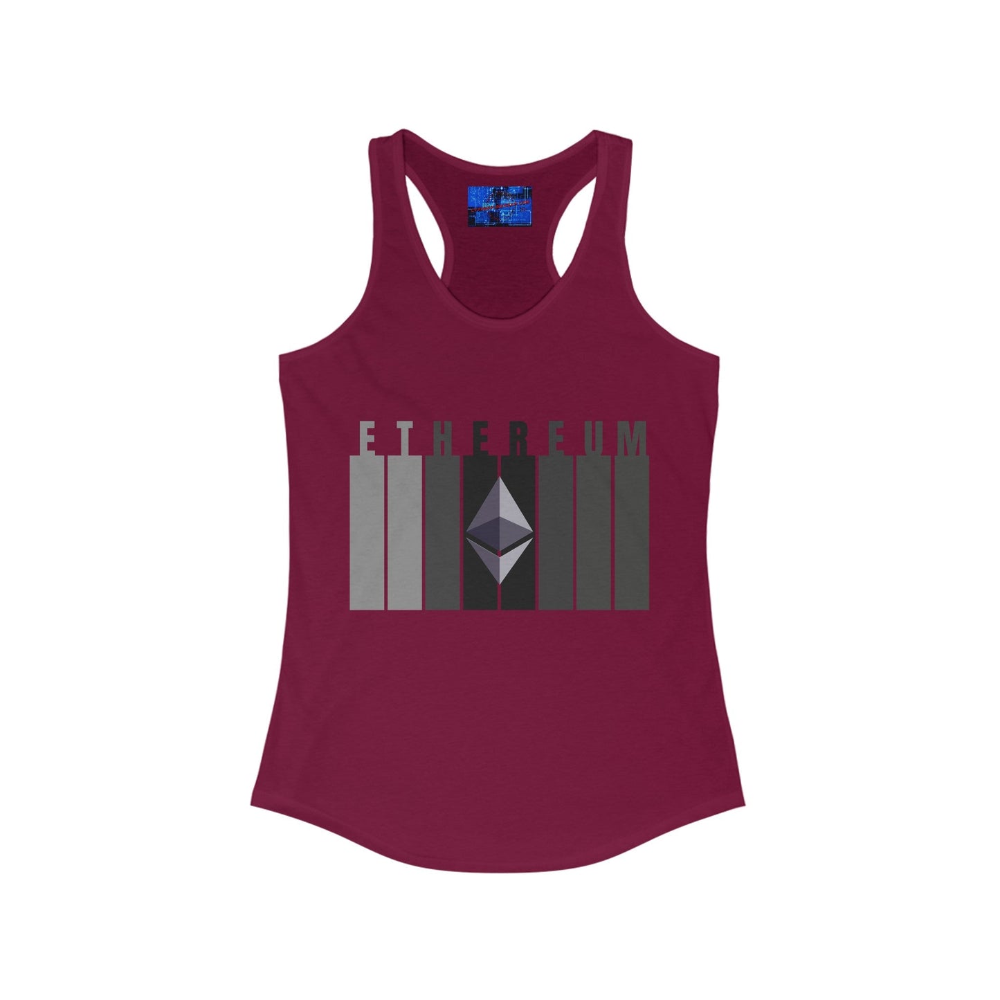 Ethereum (ETH) Women's Racerback Tank Top by cypherpunkgear – cypherpunkgear.com | Cypherpunk Merch