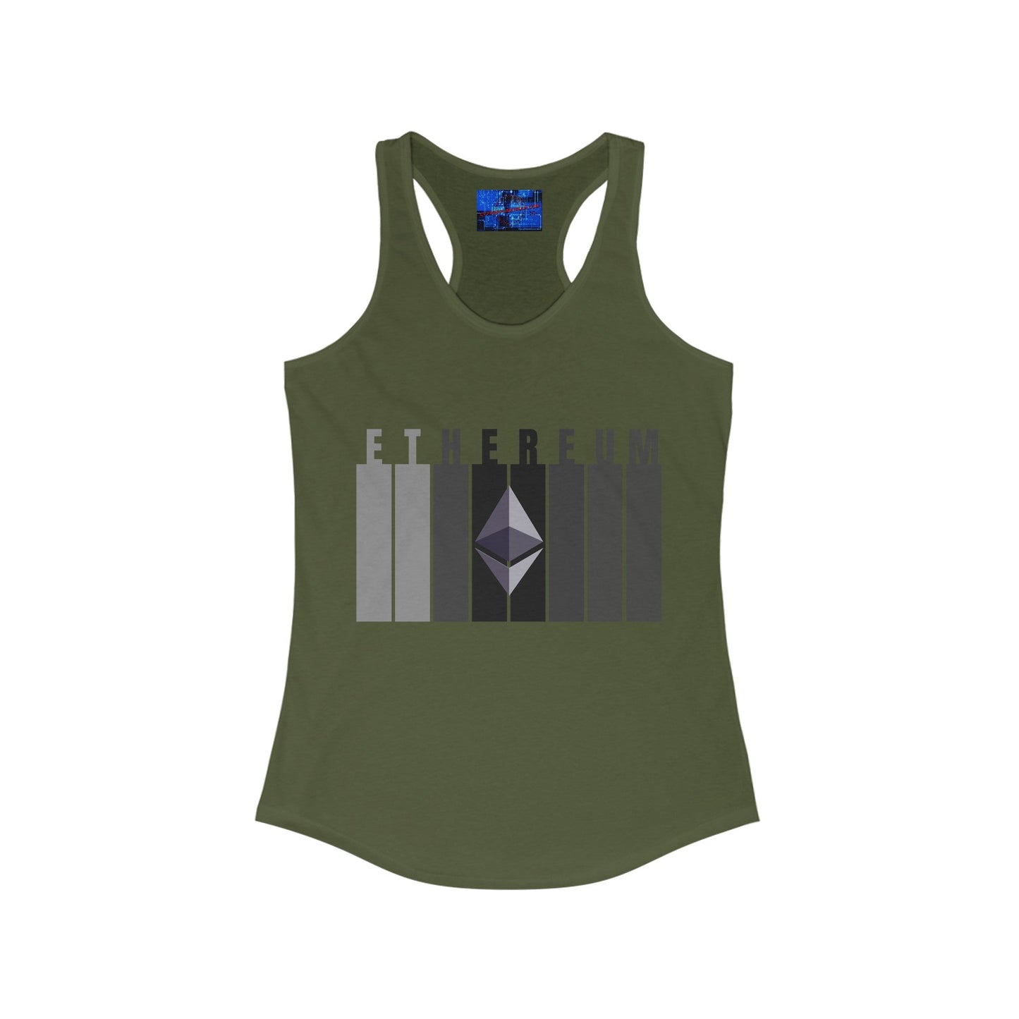 Ethereum (ETH) Women's Racerback Tank Top by cypherpunkgear – cypherpunkgear.com | Cypherpunk Merch