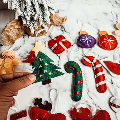 Felt Christmas Advent Calendar Kids Countdown Pockets And Felt Ornaments