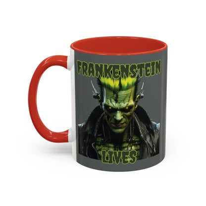 Frankenstein Lives Accent Mug by cypherpunkgear – cypherpunkgear.com | Cypherpunk Merch