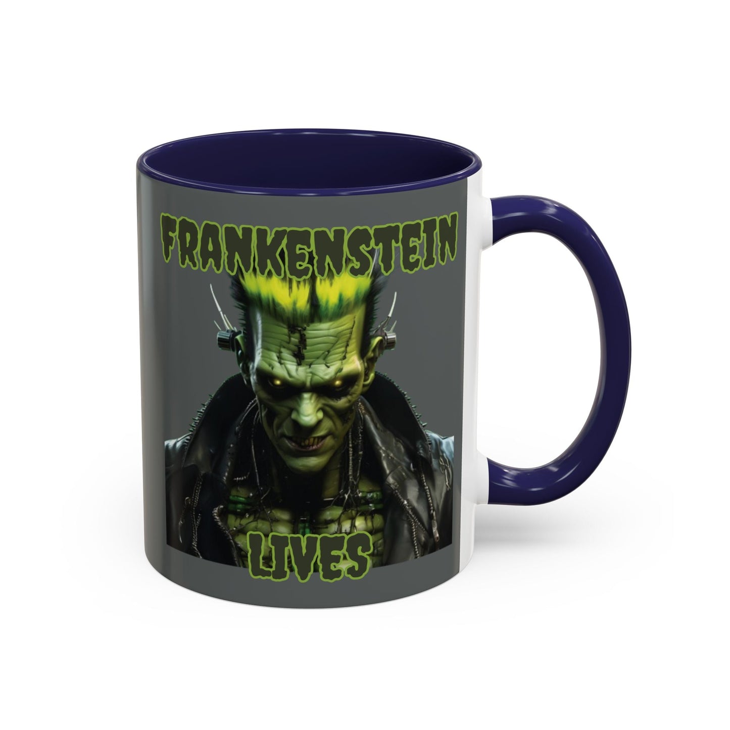 Frankenstein Lives Accent Mug by cypherpunkgear – cypherpunkgear.com | Cypherpunk Merch