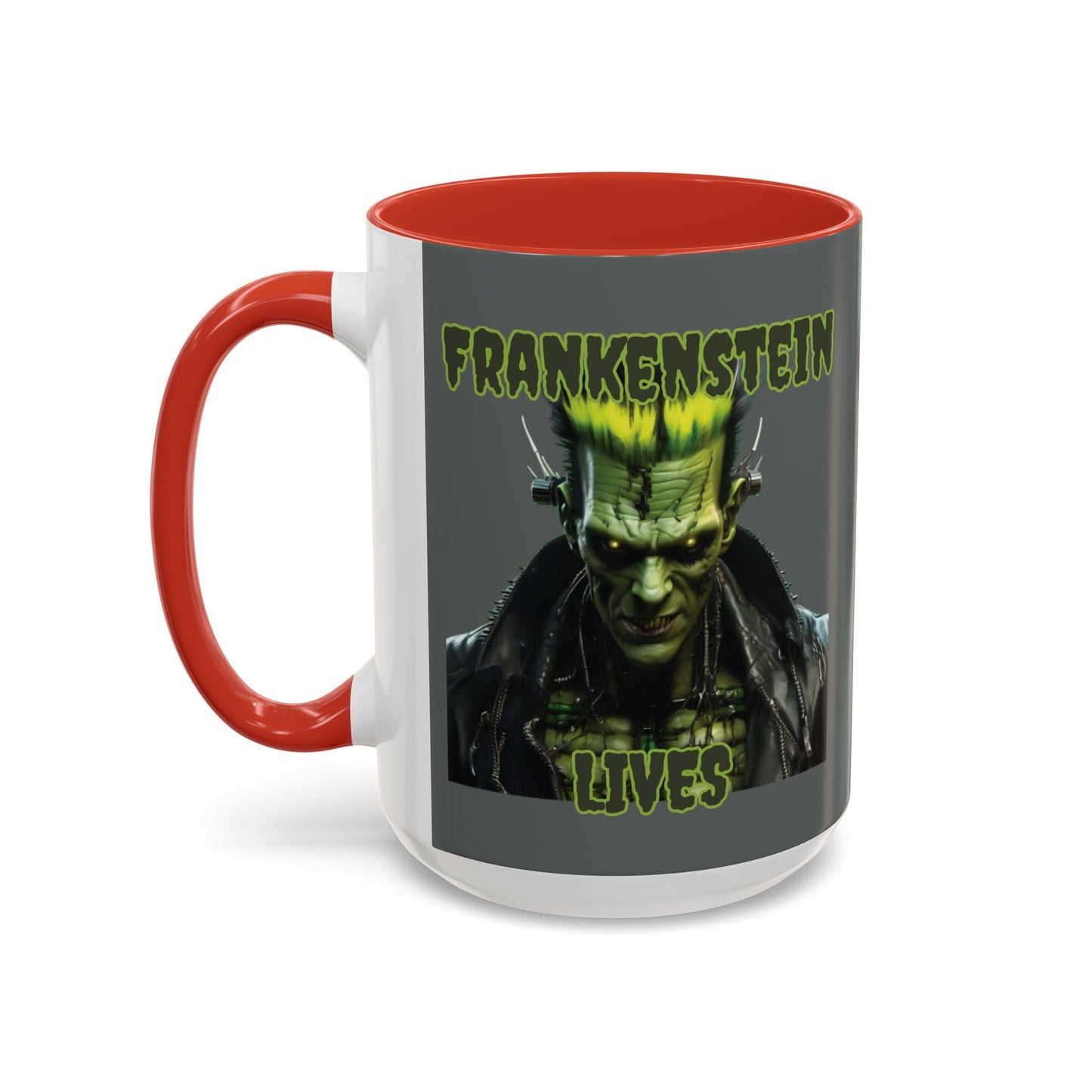 Frankenstein Lives Accent Mug by cypherpunkgear – cypherpunkgear.com | Cypherpunk Merch