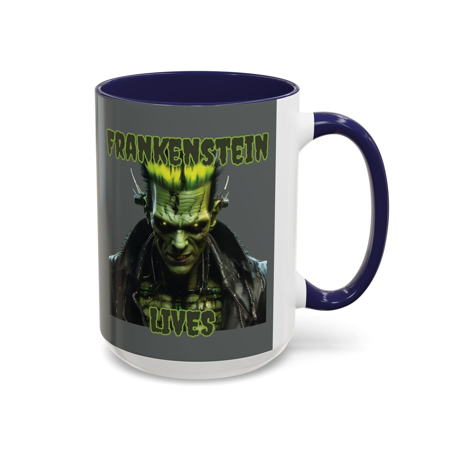 Frankenstein Lives Accent Mug by cypherpunkgear – cypherpunkgear.com | Cypherpunk Merch