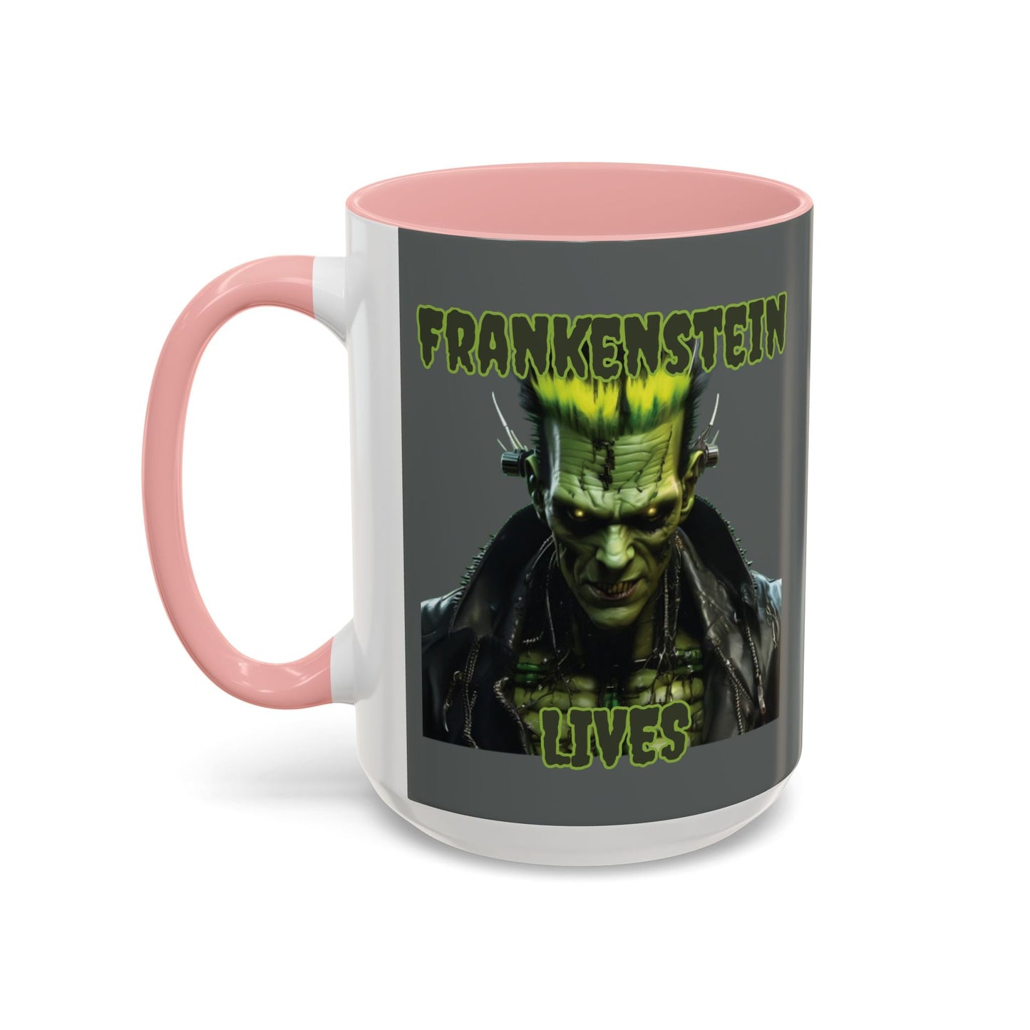 Frankenstein Lives Accent Mug by cypherpunkgear – cypherpunkgear.com | Cypherpunk Merch