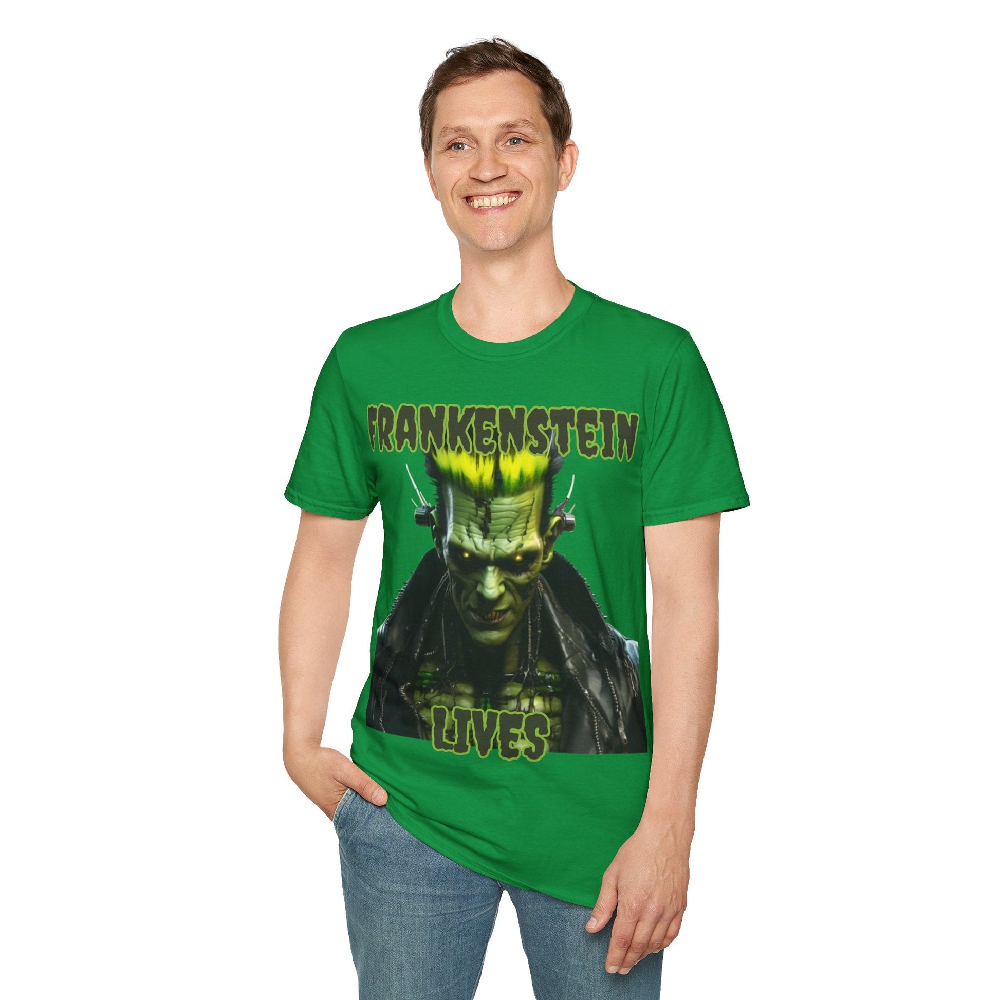 Frankenstein Lives DKcolors Unisex T-Shirt by cypherpunkgear – cypherpunkgear.com | Cypherpunk Merch