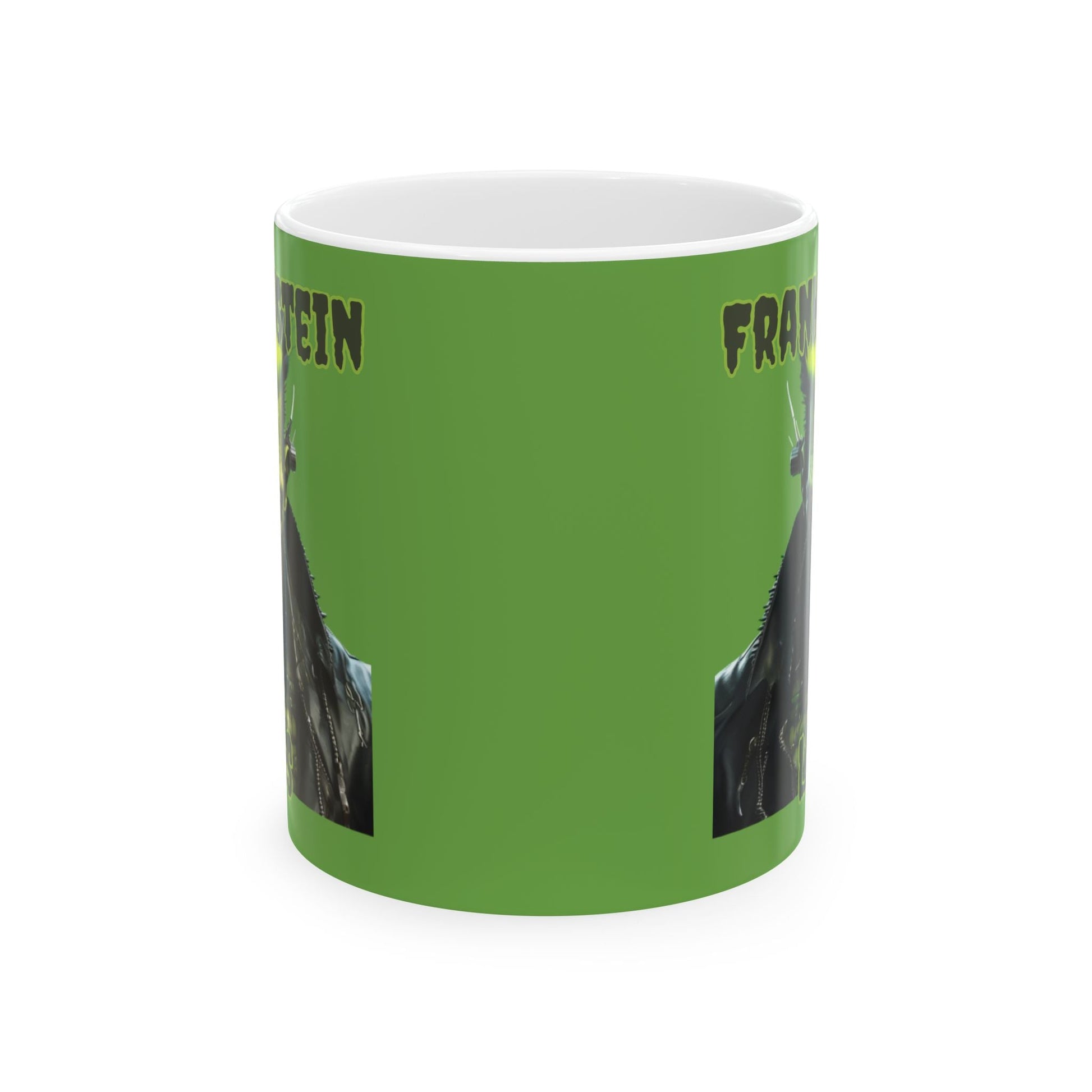 Frankenstein Lives Green Mug by cypherpunkgear – cypherpunkgear.com | Cypherpunk Merch