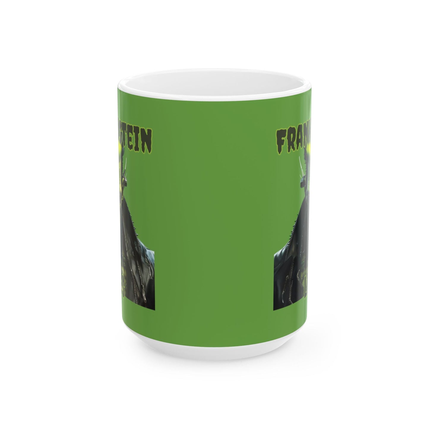 Frankenstein Lives Green Mug by cypherpunkgear – cypherpunkgear.com | Cypherpunk Merch