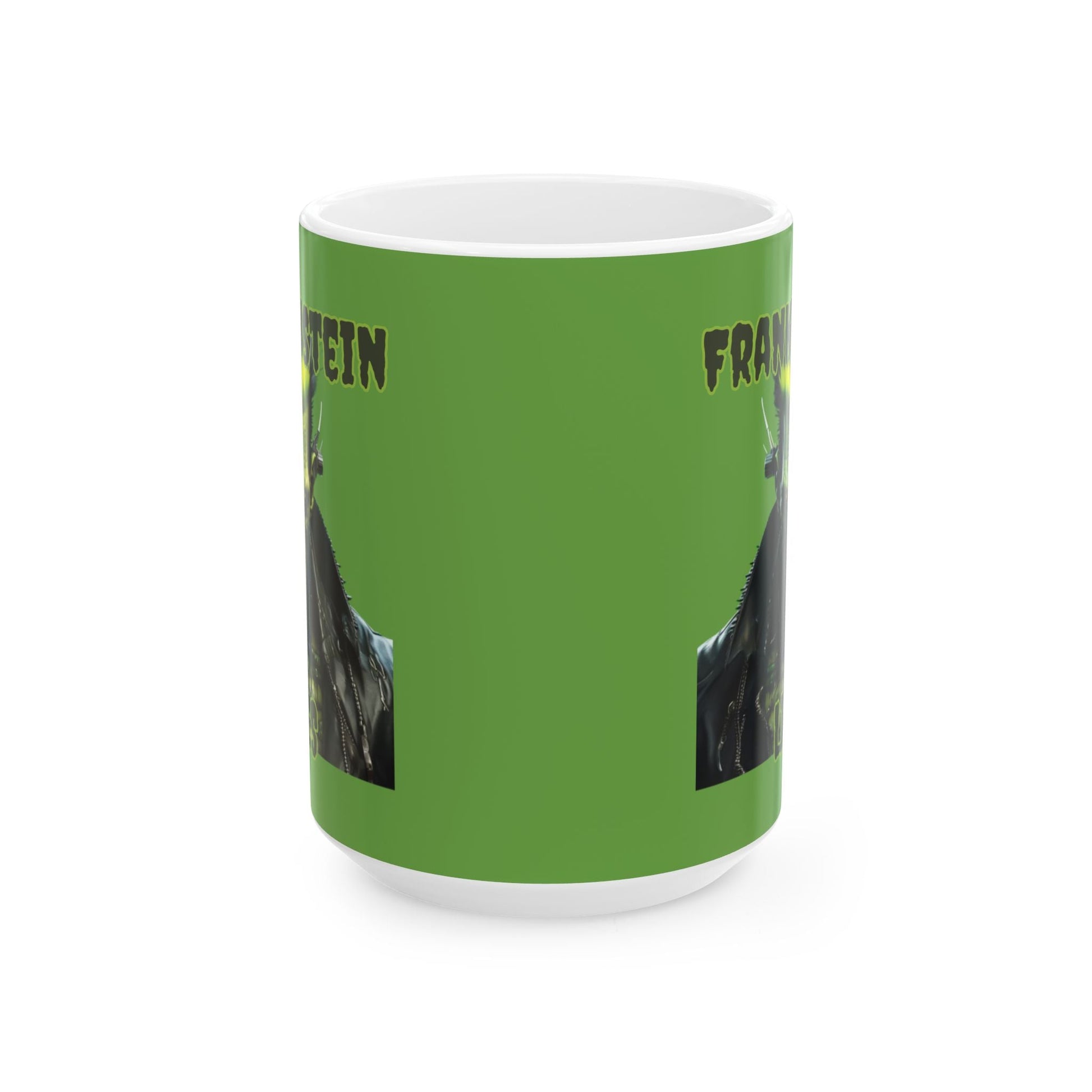 Frankenstein Lives Green Mug by cypherpunkgear – cypherpunkgear.com | Cypherpunk Merch