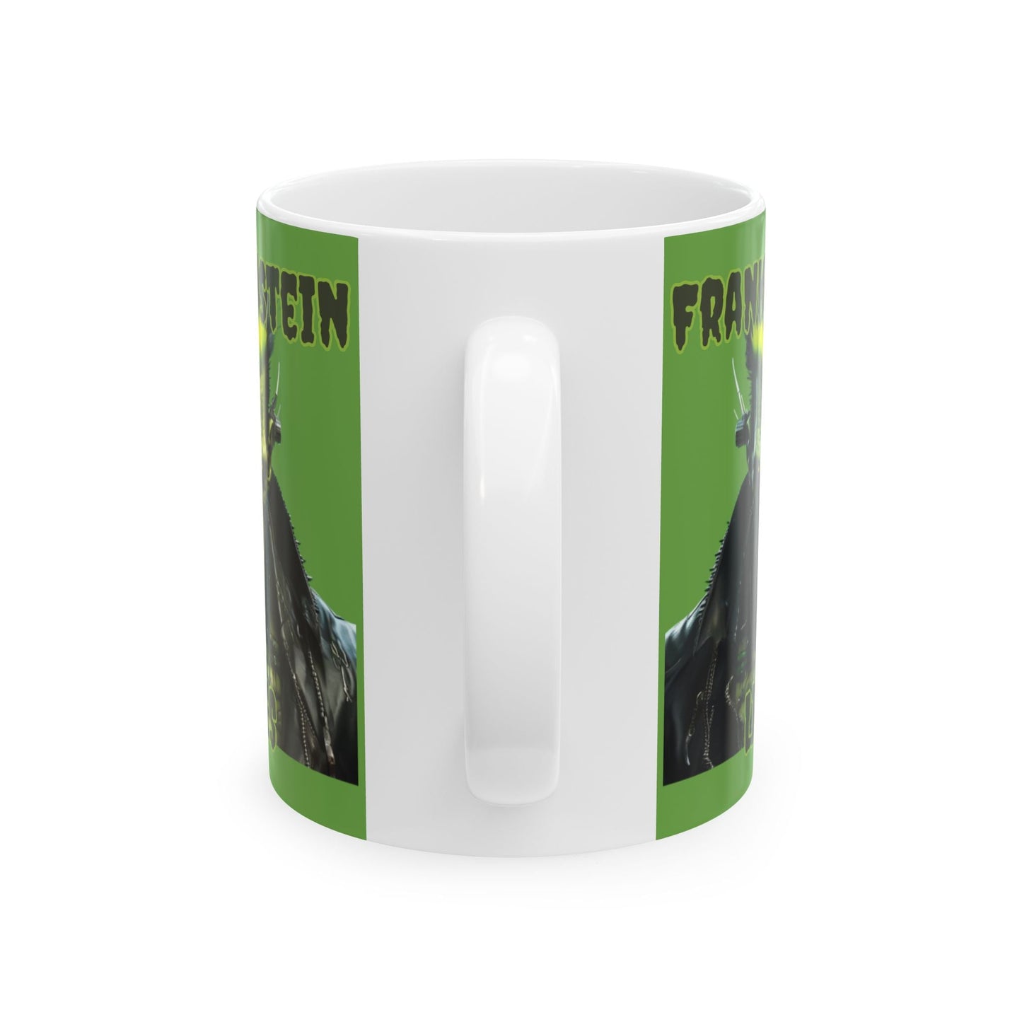 Frankenstein Lives Green Mug by cypherpunkgear – cypherpunkgear.com | Cypherpunk Merch