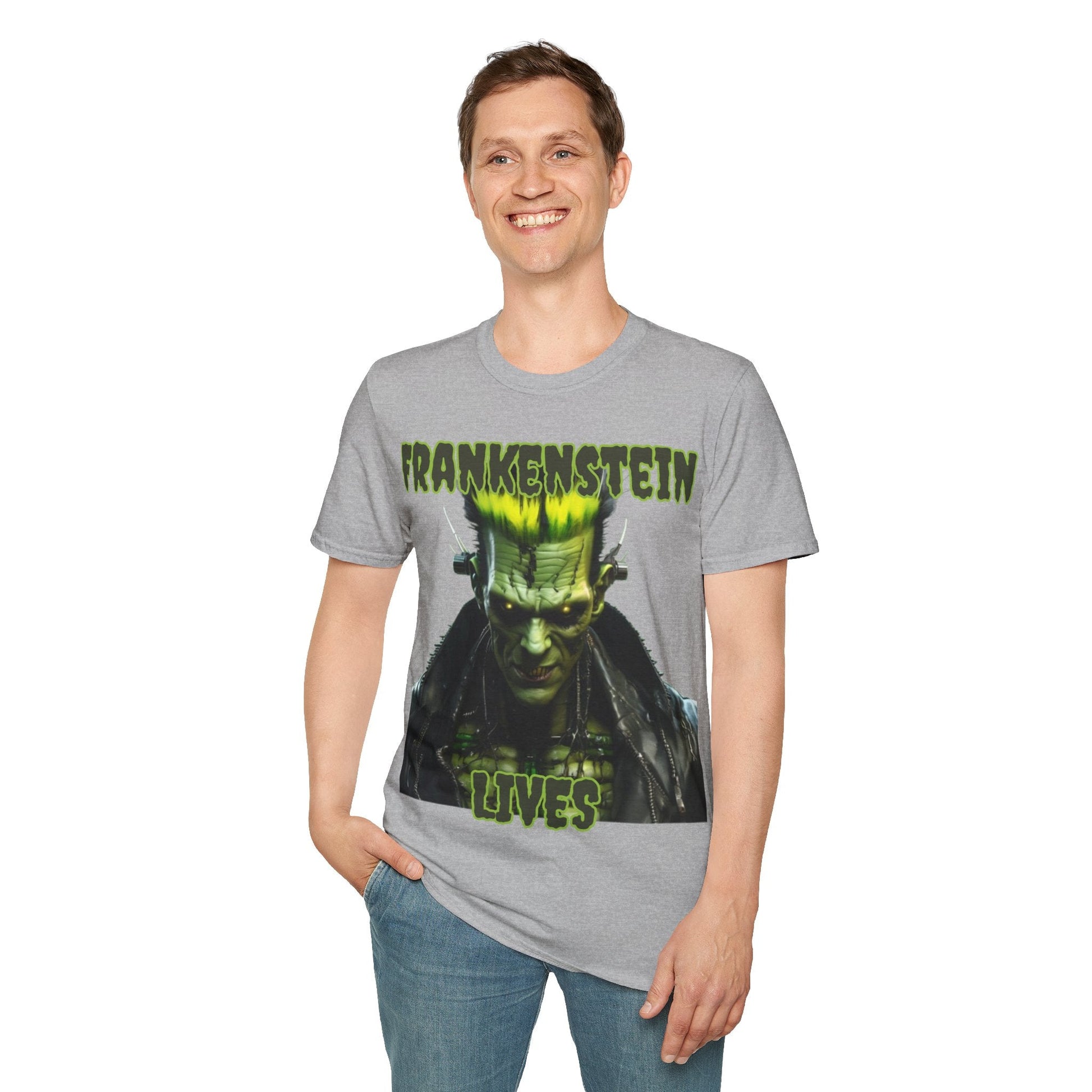 Frankenstein Lives LTcolors Unisex T-Shirt by cypherpunkgear – cypherpunkgear.com | Cypherpunk Merch