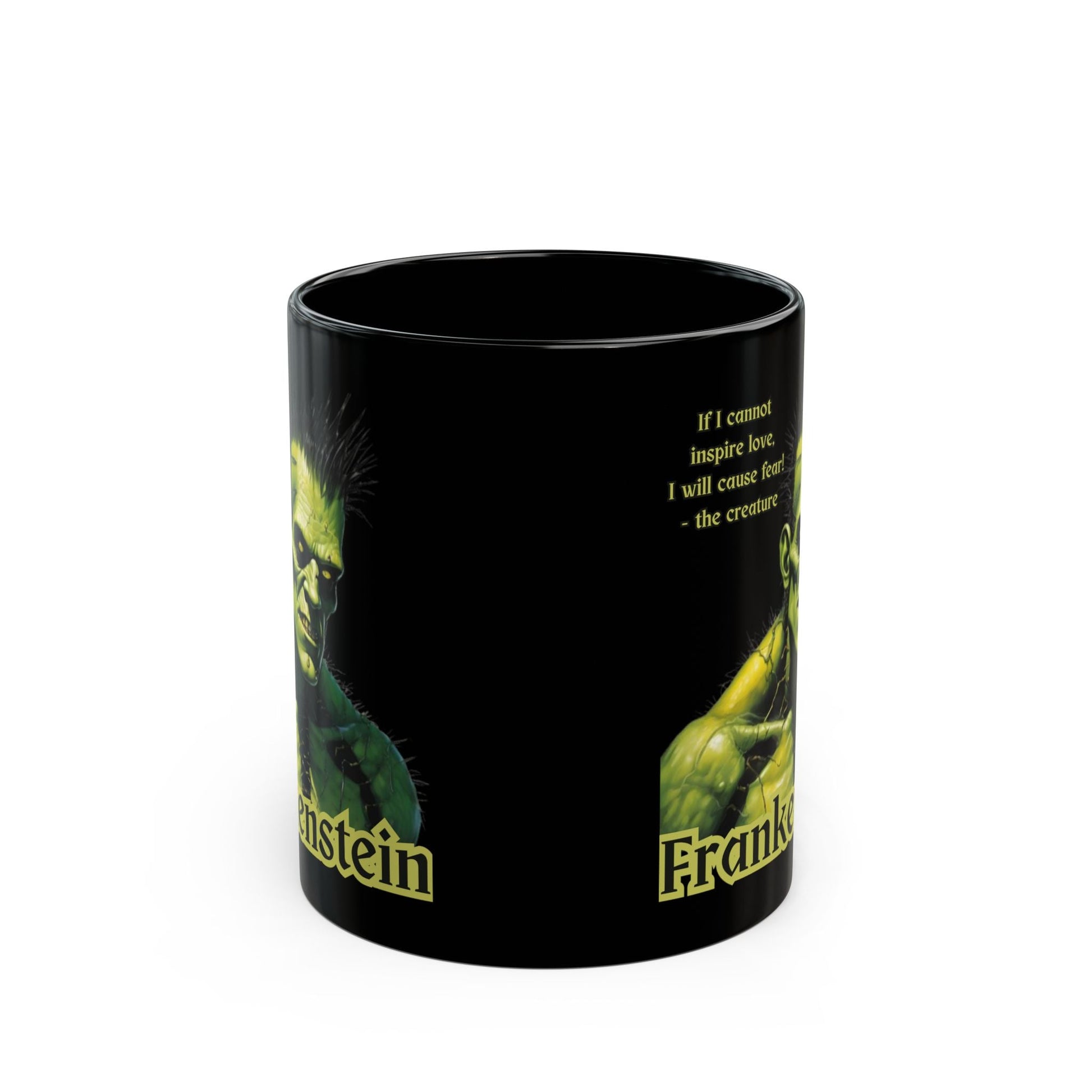 Frankenstein's Creature Black Mug by cypherpunkgear – cypherpunkgear.com | Cypherpunk Merch