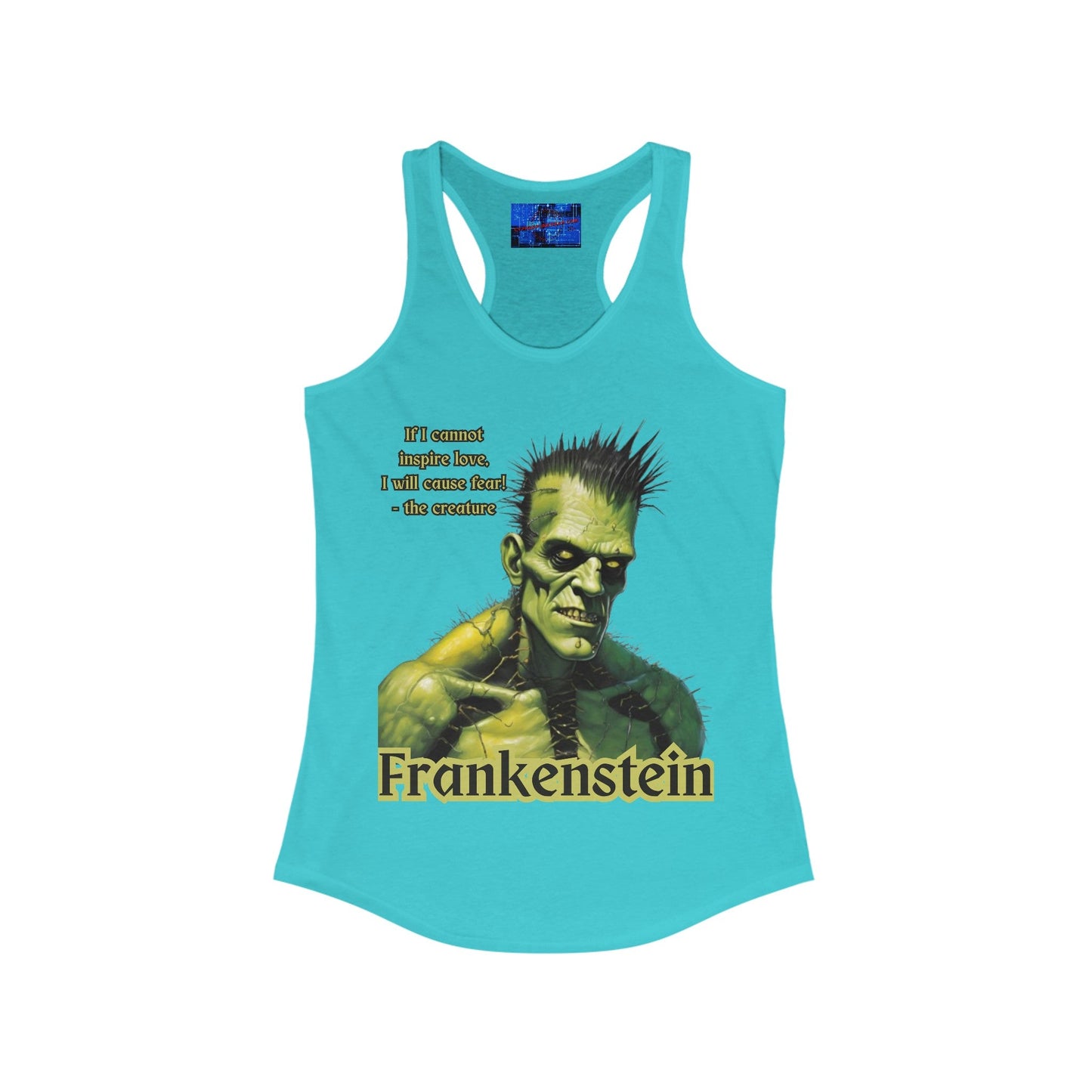 Frankenstein's Creature Women's Racerback Tank Top by cypherpunkgear – cypherpunkgear.com | Cypherpunk Merch