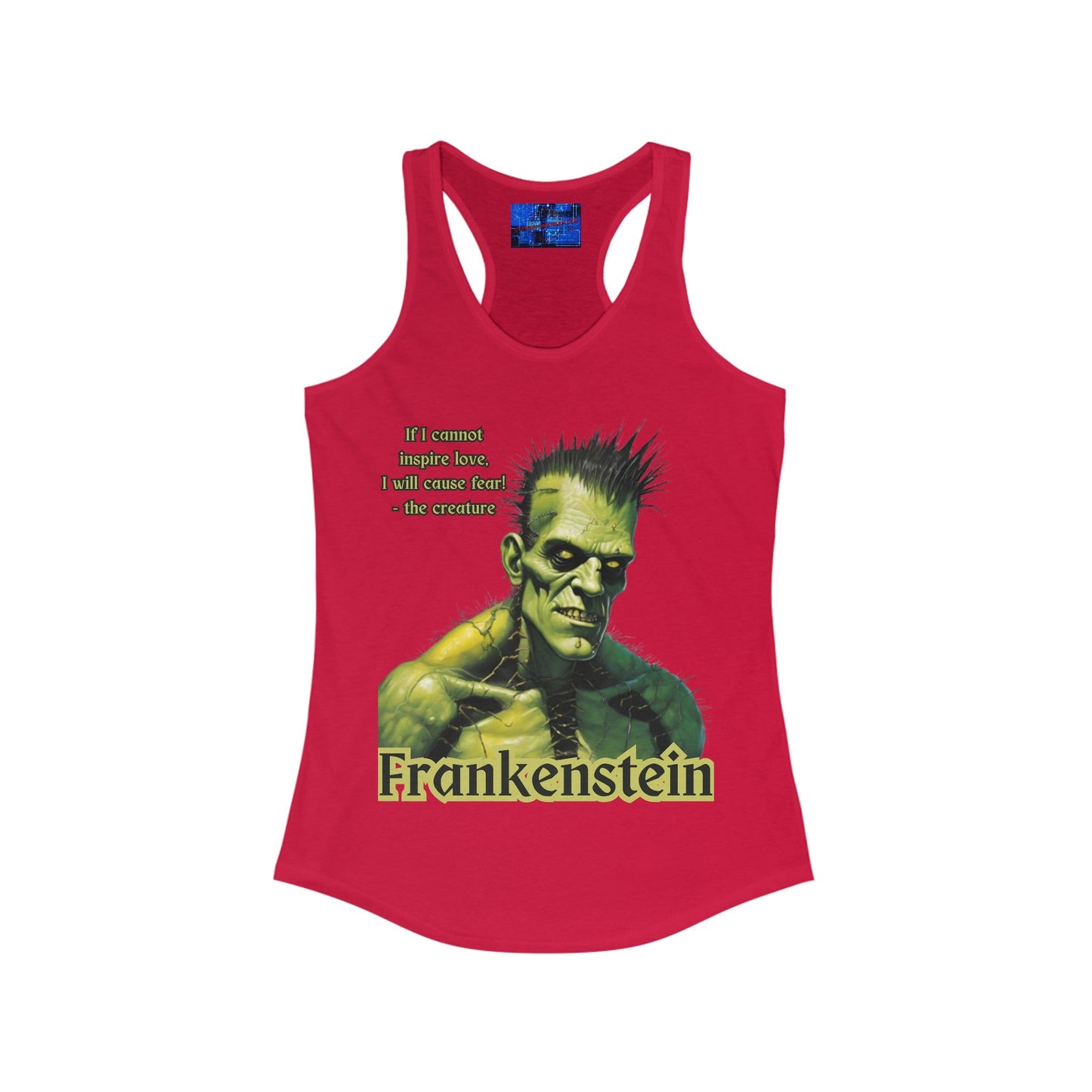 Frankenstein's Creature Women's Racerback Tank Top by cypherpunkgear – cypherpunkgear.com | Cypherpunk Merch