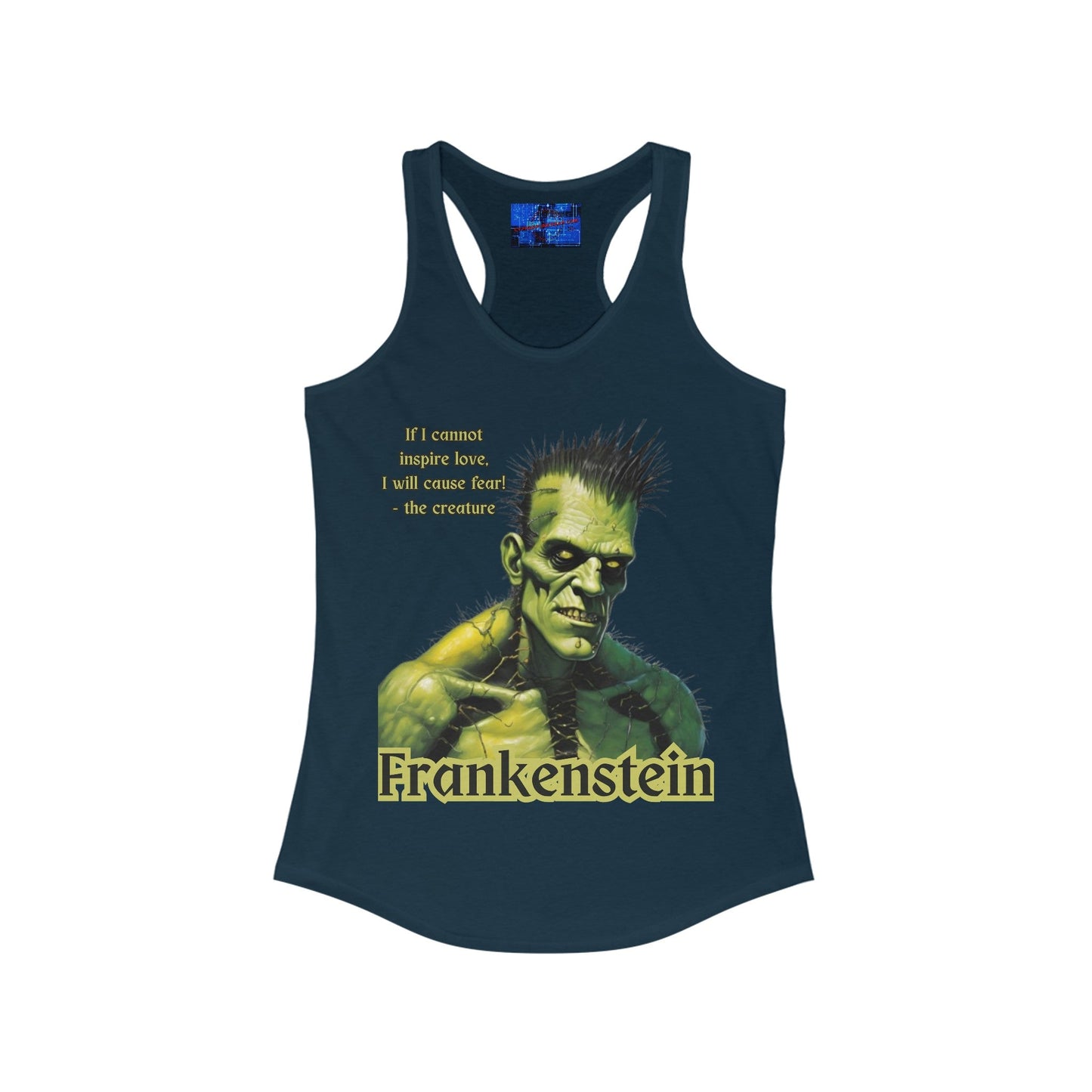 Frankenstein's Creature Women's Racerback Tank Top by cypherpunkgear – cypherpunkgear.com | Cypherpunk Merch