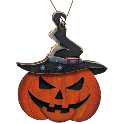 The Grand Jack-O'-Lantern Wooden Ornament