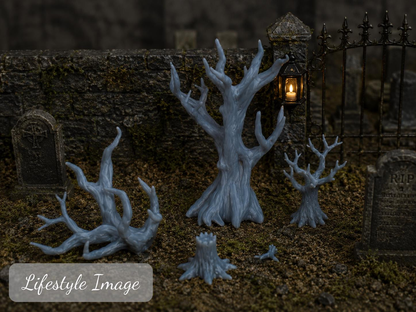 Halloween Landscaping – 1:24 Scale Dead Trees, Stumps, Dead Bushes & Branches | Haunted Forest Miniatures