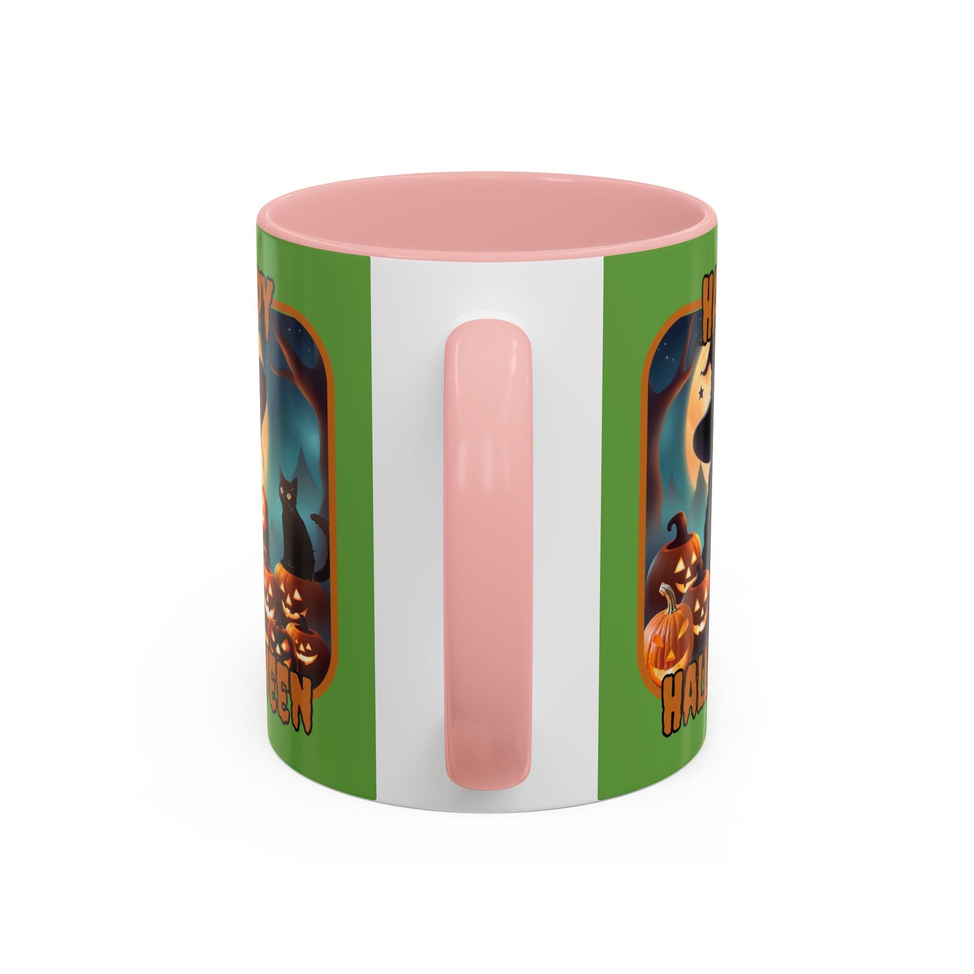 Happy Halloween Cute Witch ORfont Accent Mug by cypherpunkgear – cypherpunkgear.com | Cypherpunk Merch