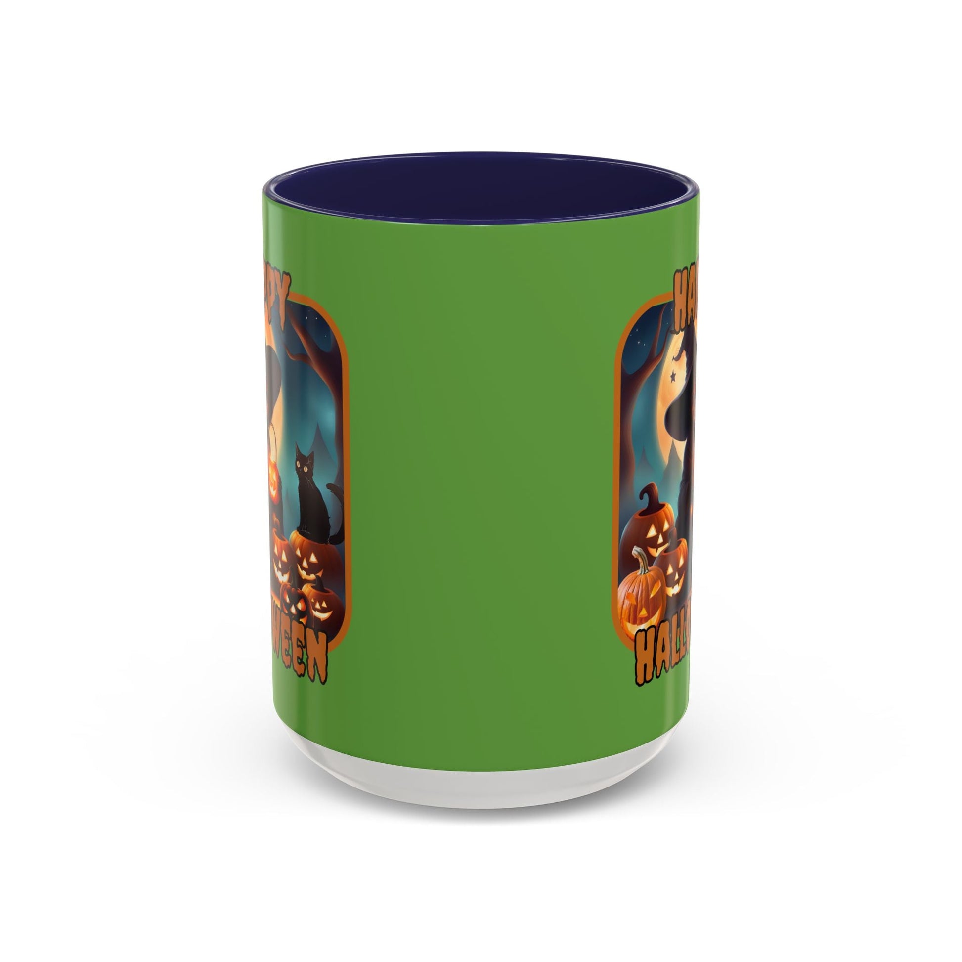 Happy Halloween Cute Witch ORfont Accent Mug by cypherpunkgear – cypherpunkgear.com | Cypherpunk Merch