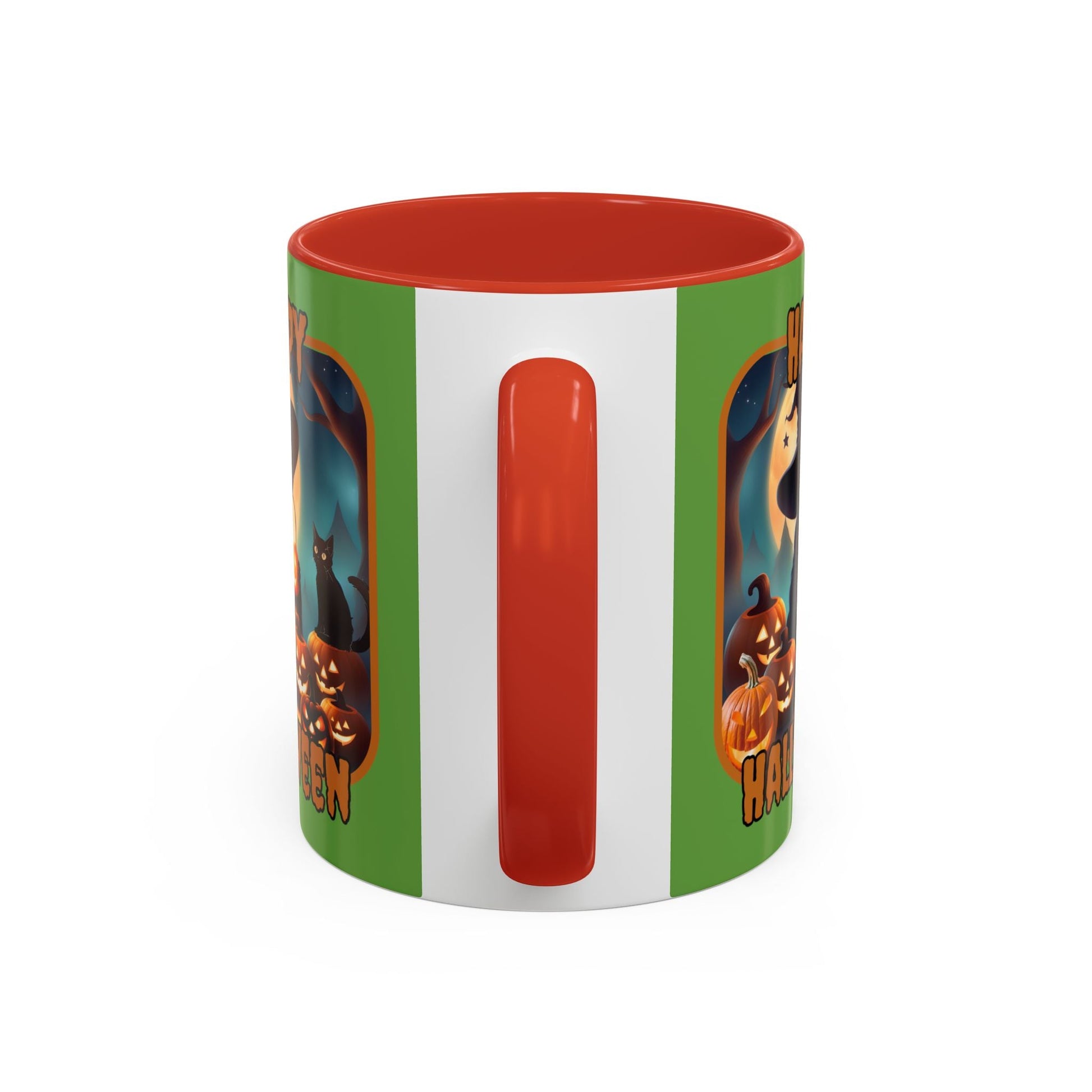 Happy Halloween Cute Witch ORfont Accent Mug by cypherpunkgear – cypherpunkgear.com | Cypherpunk Merch