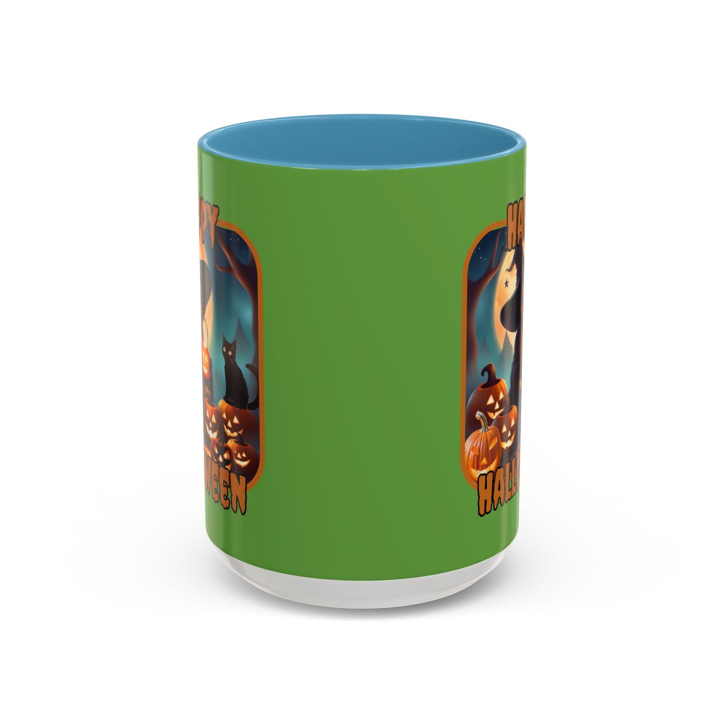 Happy Halloween Cute Witch ORfont Accent Mug by cypherpunkgear – cypherpunkgear.com | Cypherpunk Merch