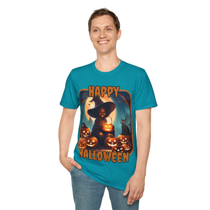 Happy Halloween Cute Witch ORfont DKcolors Unisex T-Shirt by cypherpunkgear – cypherpunkgear.com | Cypherpunk Merch