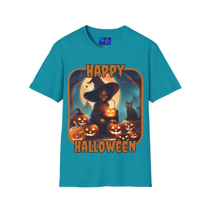 Happy Halloween Cute Witch ORfont DKcolors Unisex T-Shirt by cypherpunkgear – cypherpunkgear.com | Cypherpunk Merch