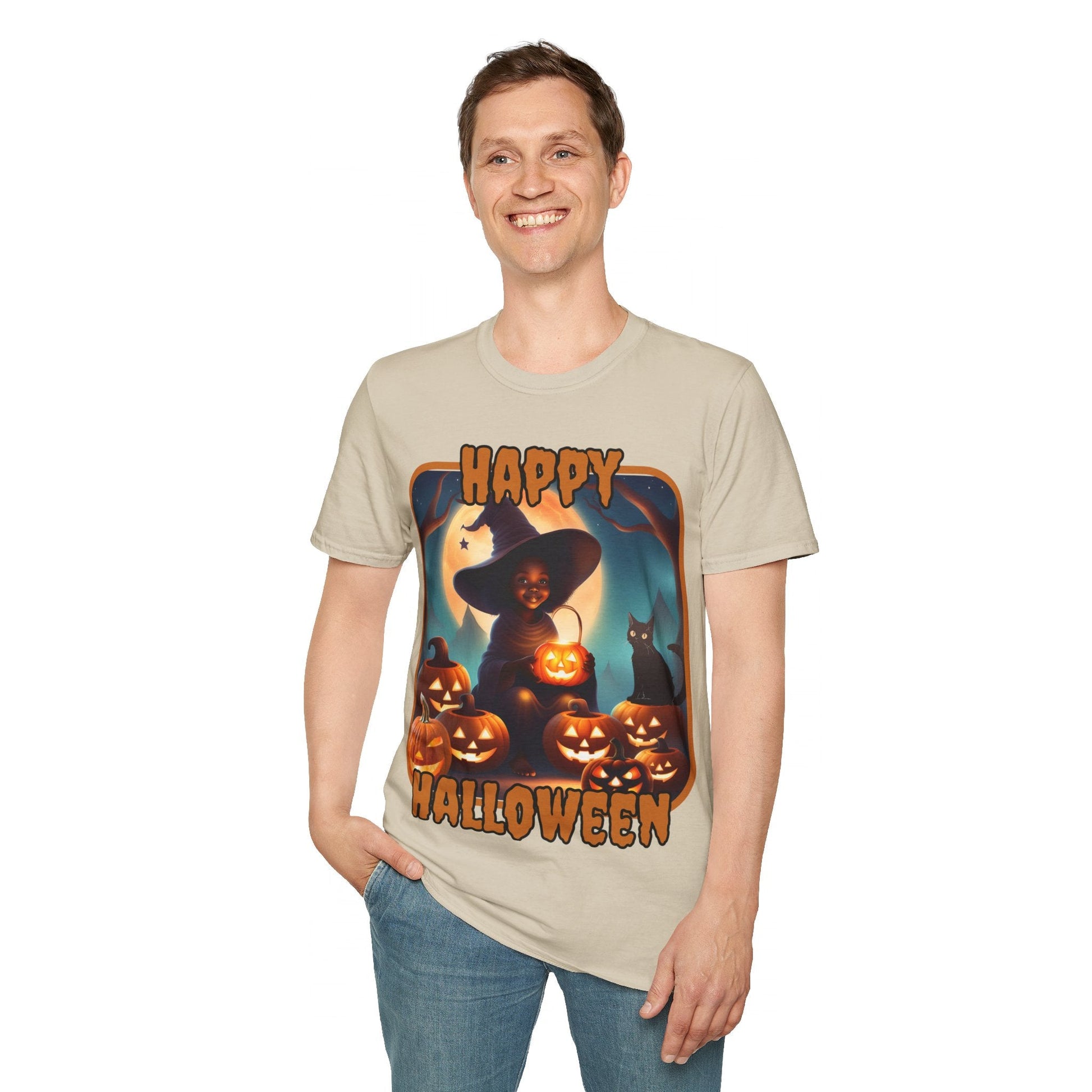 Happy Halloween Cute Witch ORfont LTcolors Unisex T-Shirt by cypherpunkgear – cypherpunkgear.com | Cypherpunk Merch